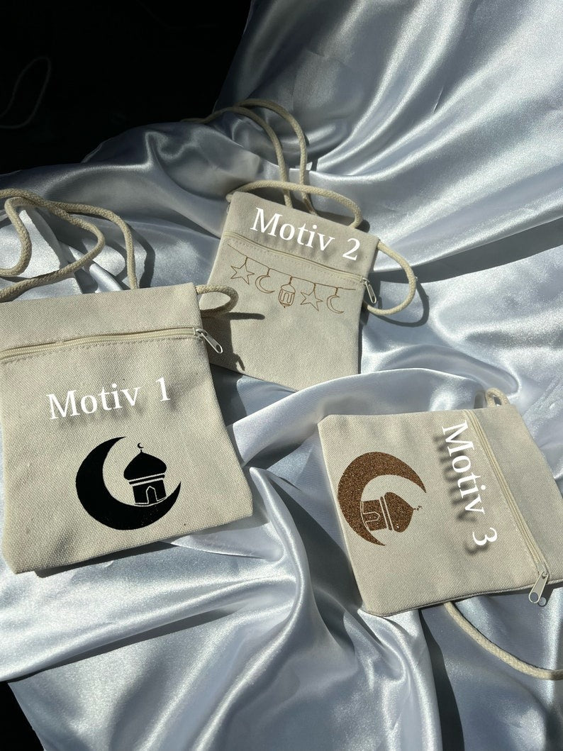 Brustbeutel für Ramadan für Kinder Personalisiertes Geschenk Brusttasche Name