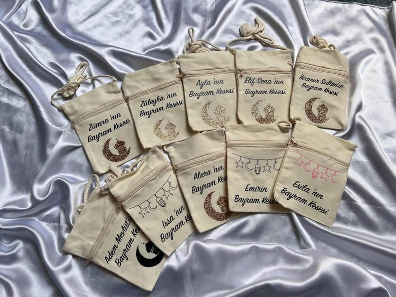 Brustbeutel für Ramadan für Kinder Personalisiertes Geschenk Brusttasche Name