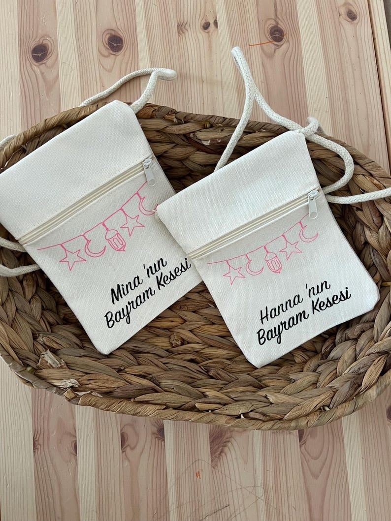 Brustbeutel für Ramadan für Kinder Personalisiertes Geschenk Brusttasche Name