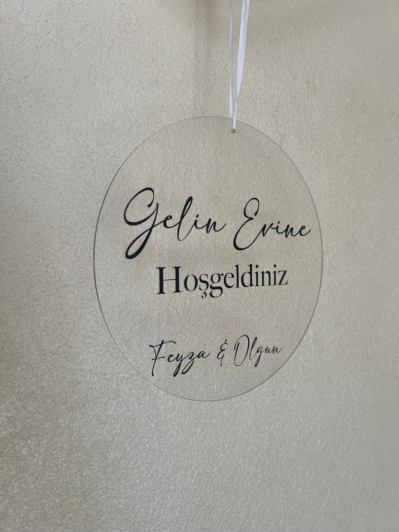 Willkommen im Haus der Braut | Türdeko | Willkommen im Haus des Mädchens | Aufkleber | Willkommensschild | Hochzeit | Vermählung | Haus des Bräutigams | Ø 25 cm