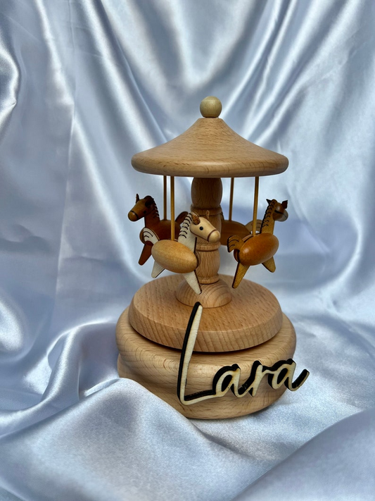 Spieluhr, Spieluhr Holz, Spieluhr Baby, Spieluhr Pferde, Spieluhr personalisiert, Spieluhr Kinder, Babygeschenk Geburt